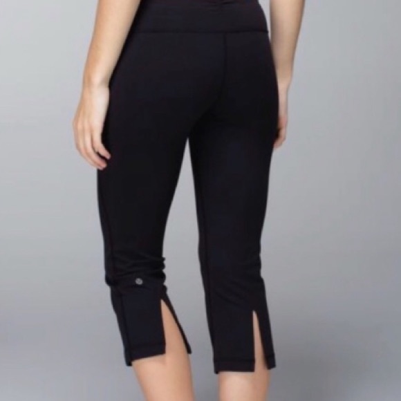 lululemon athletica Pants - Lululemon Boogie Split Calf Drawstring Luon Capri